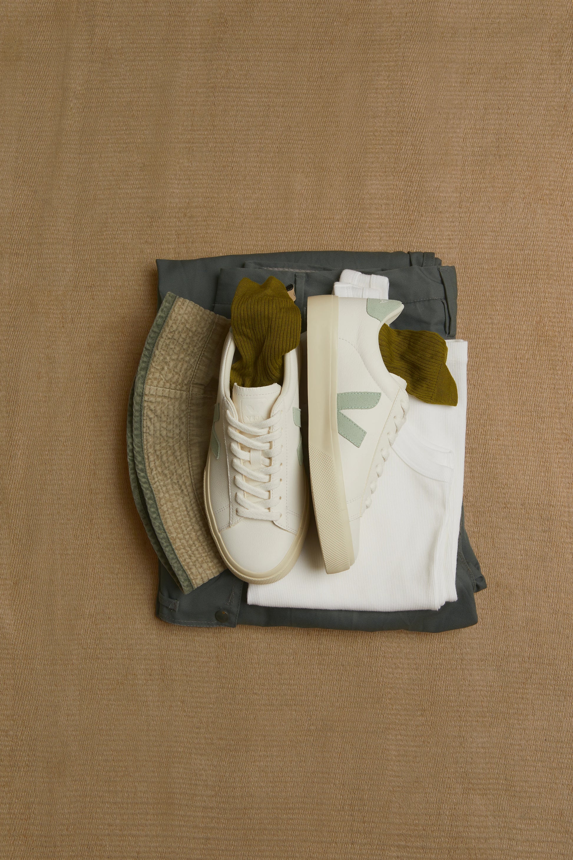 Veja Campo Leather White Matcha