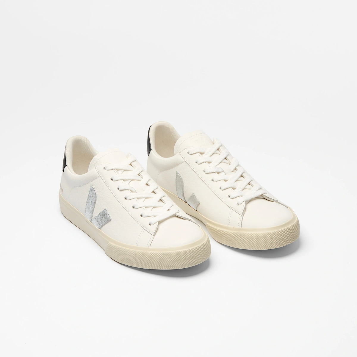 Veja Women's Campo Leather White Silver Black