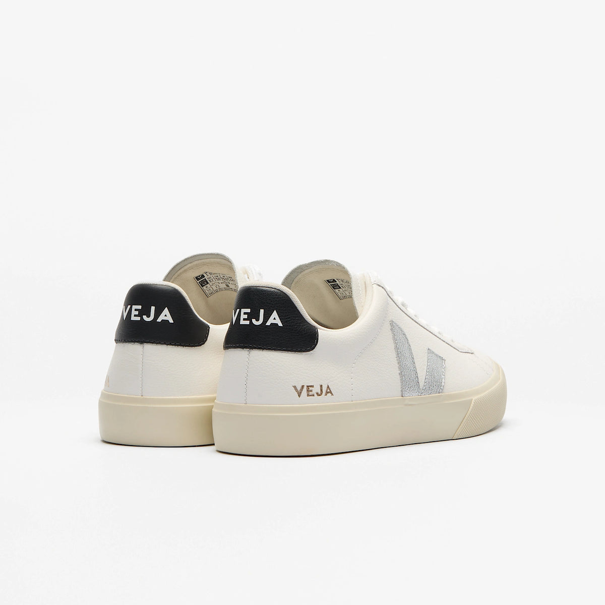 Veja Women's Campo Leather White Silver Black
