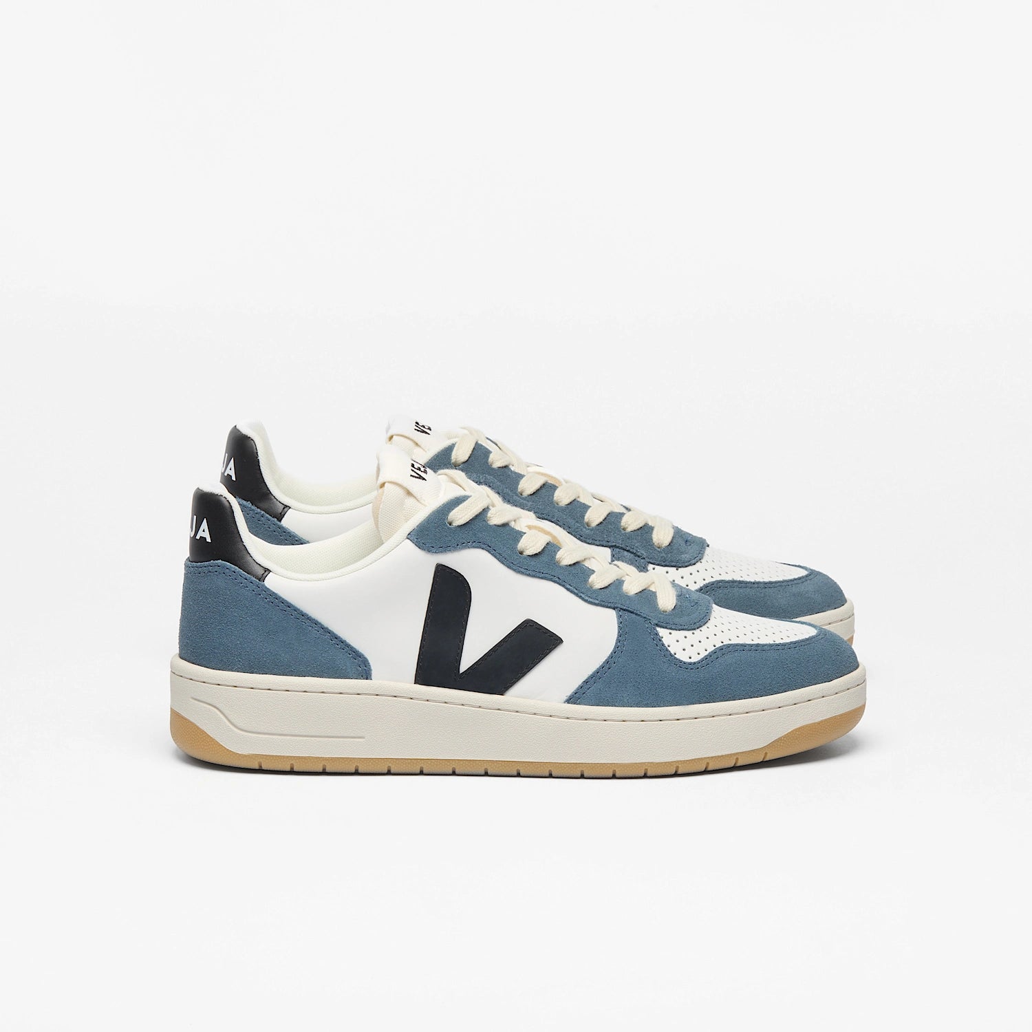 Veja Men's V-10 Leather White Black California