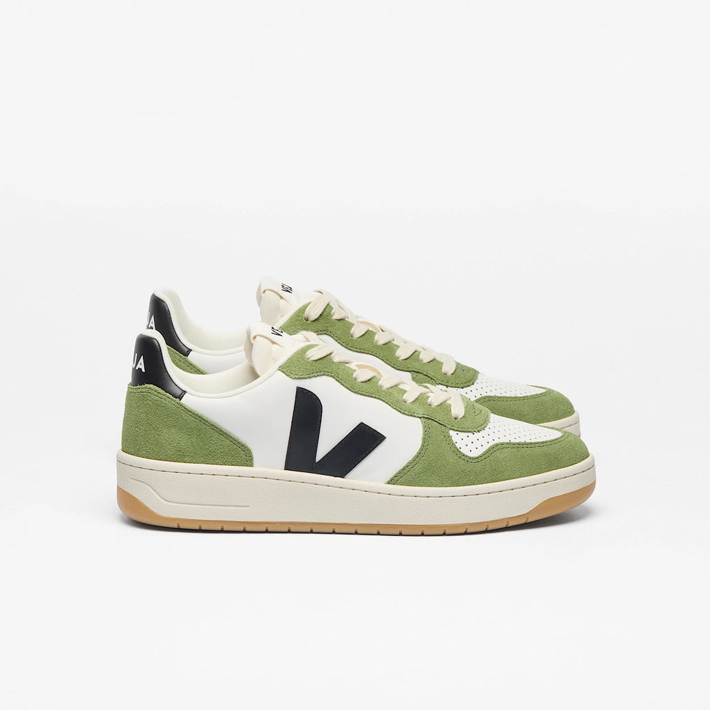 Veja Women's V-10 Leather White Black Kiwi
