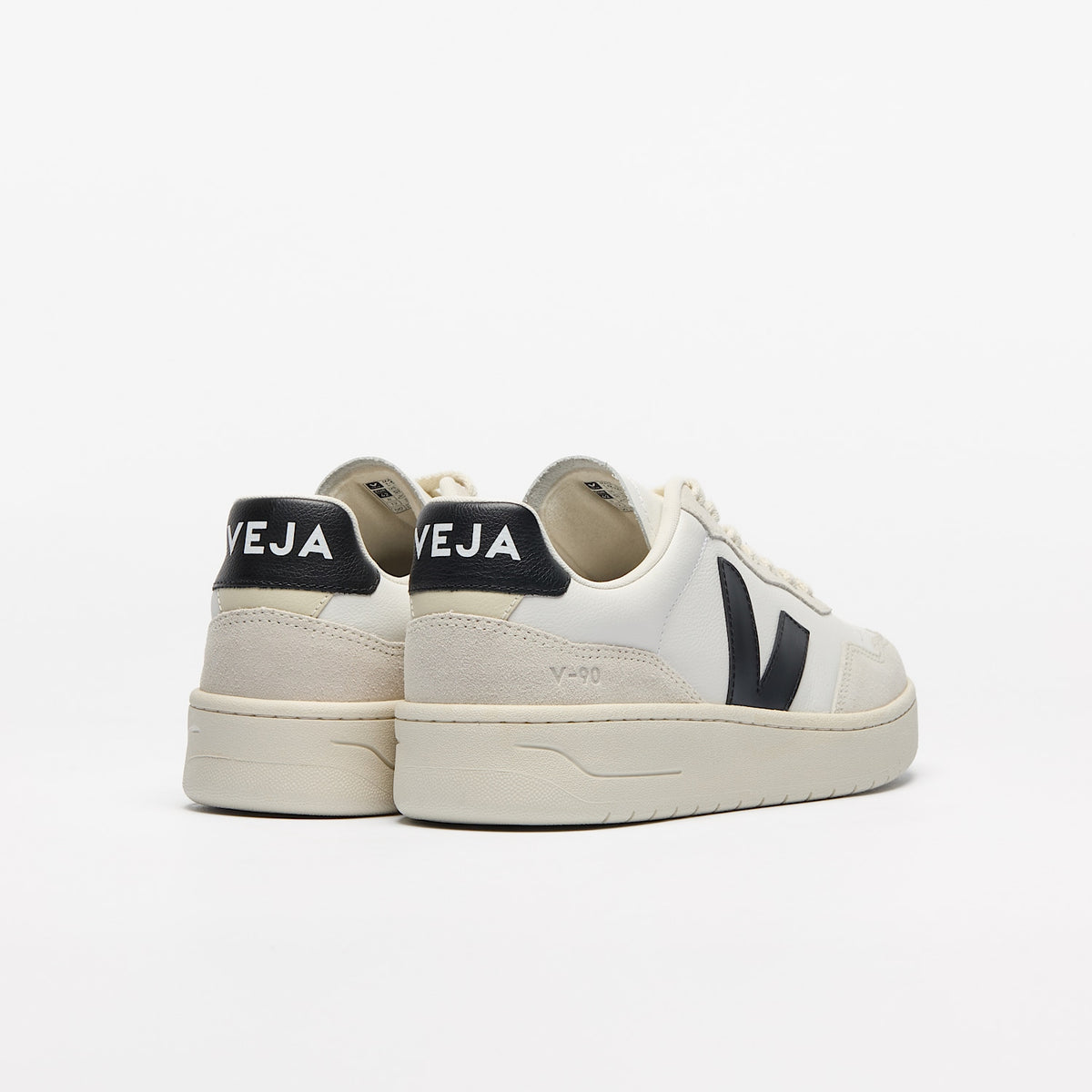 Veja Men's V-90 Leather White Black