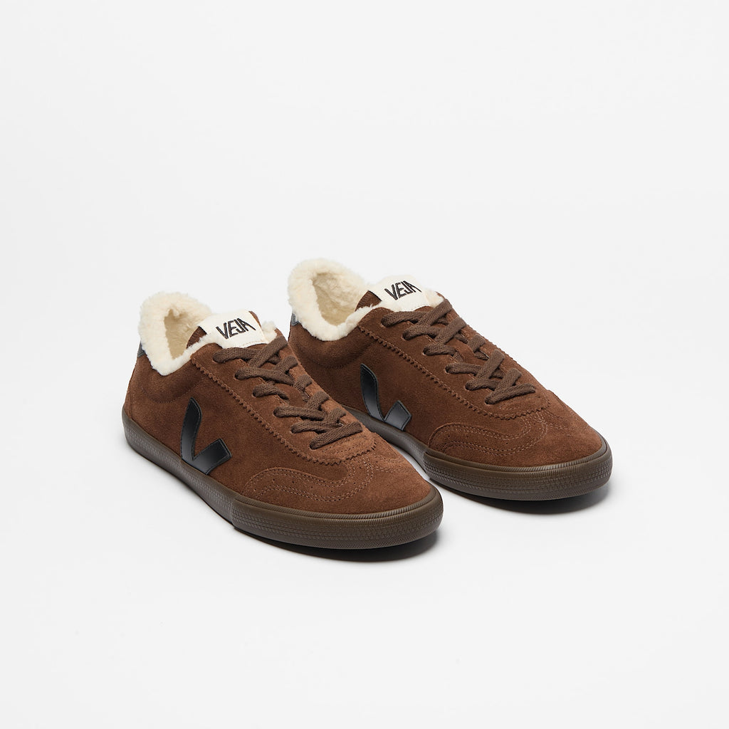 Veja Women's Volley Fured Suede Walnut Black Eagle