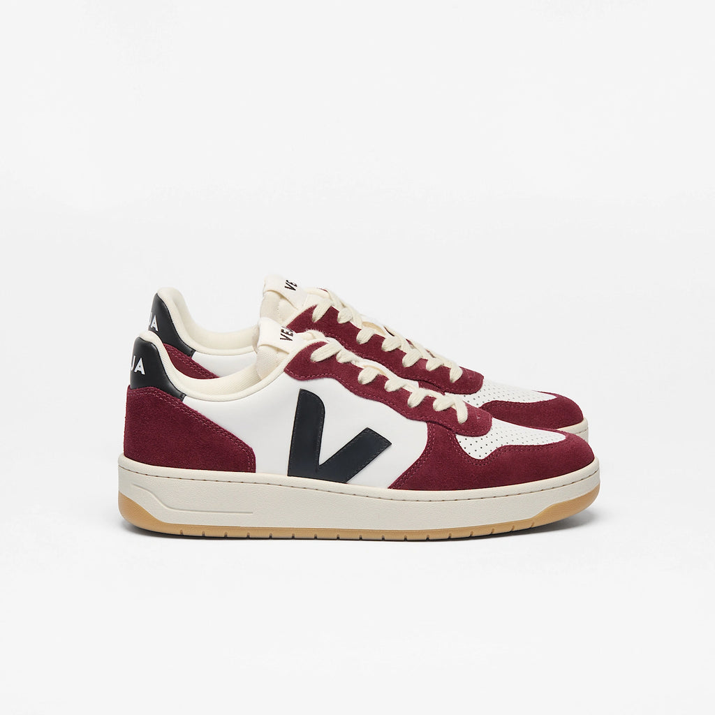 Veja Women's V-10 Leather White Black Amarante