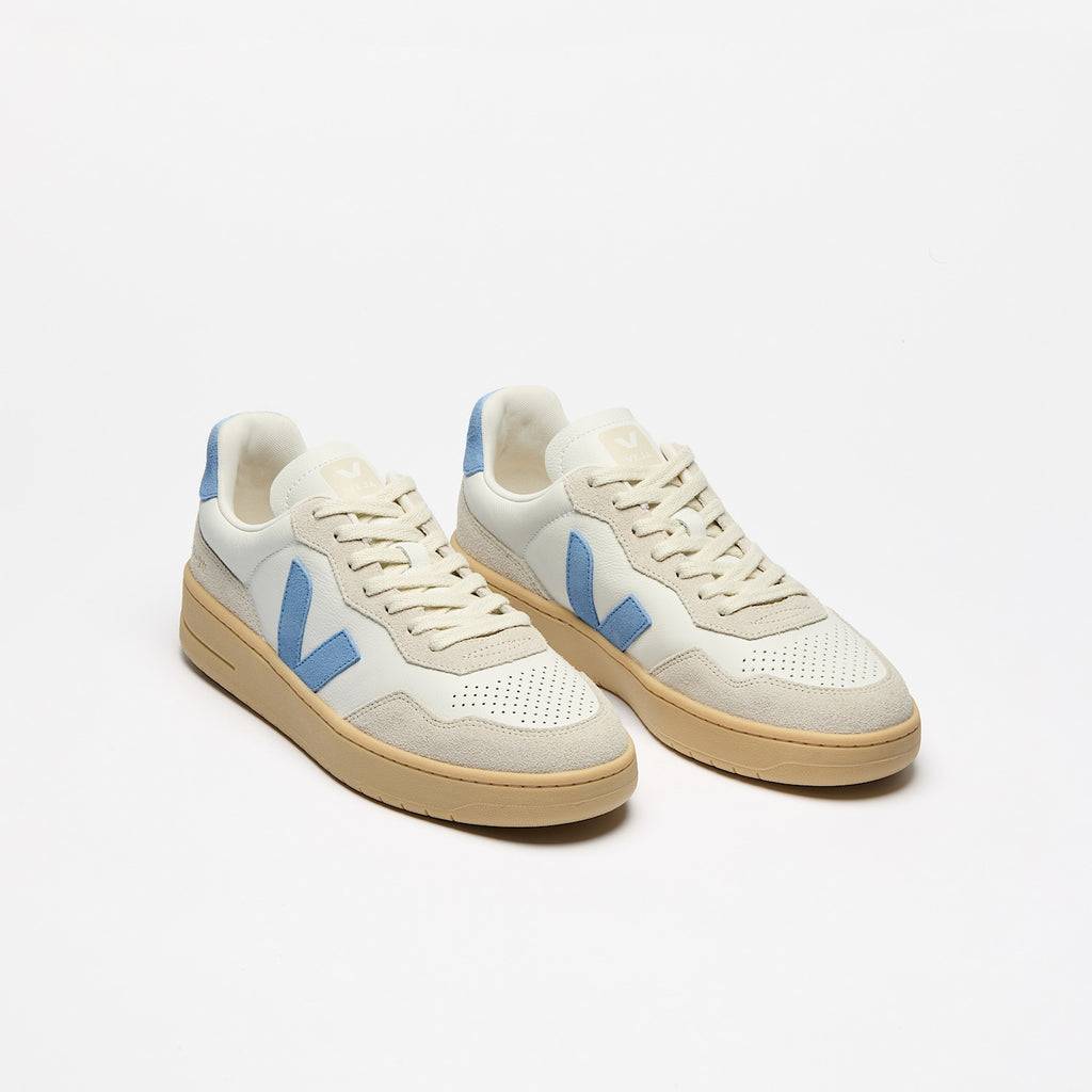 Veja Women's V-90 Leather White Aqua Natural
