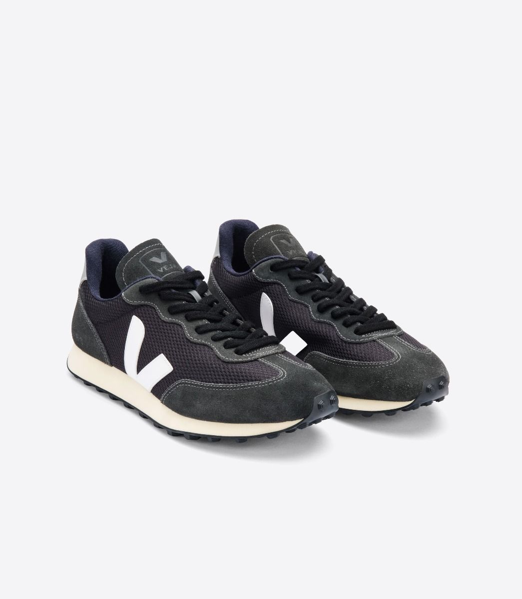 Veja Men Rio Branco Alveomesh Black White Oxford Grey