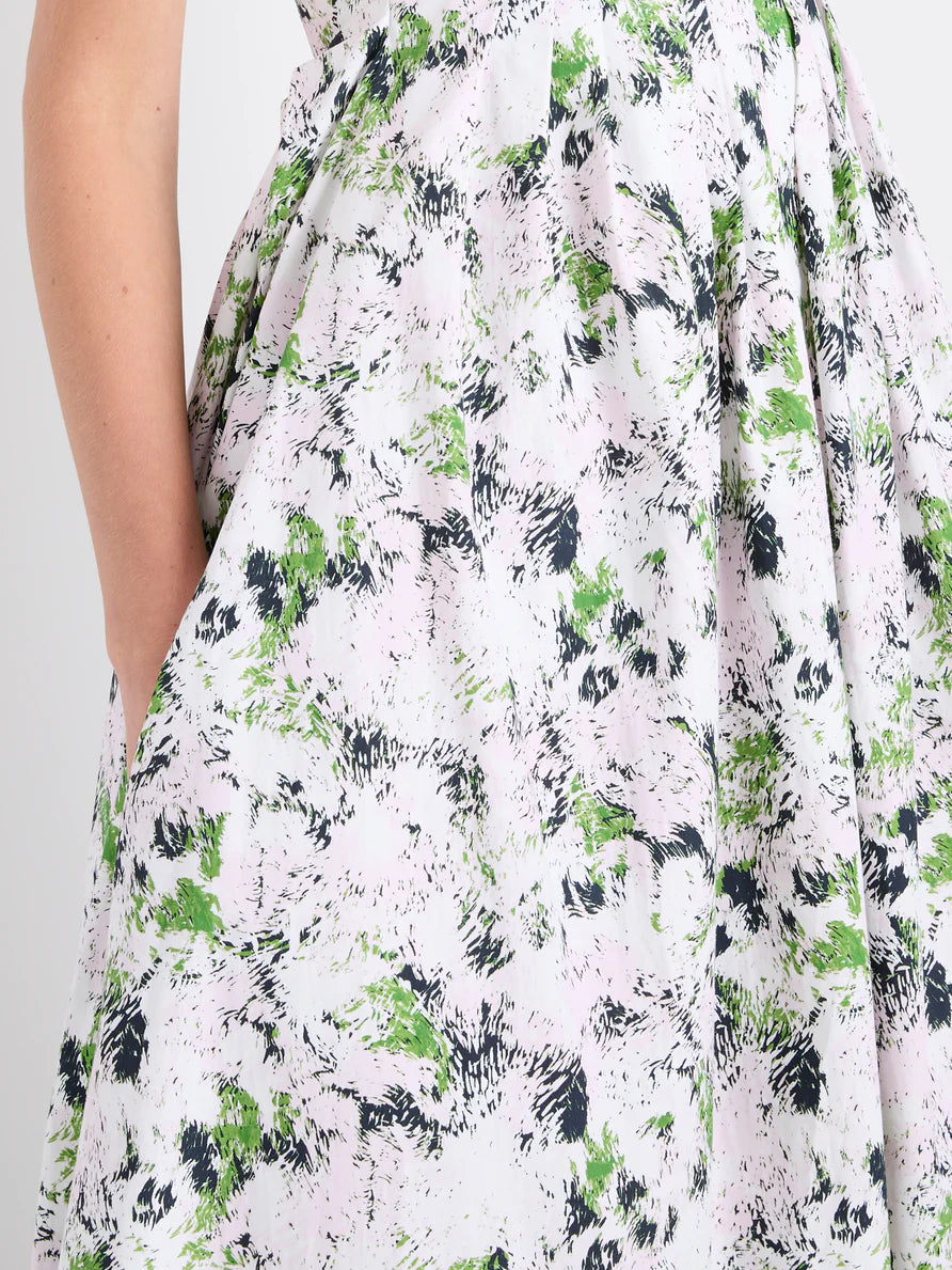 Proenza Schouler White Label Virella Dress in Printed Cotton - Orchid Multi