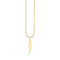 Sydney Evan Small Pure Gold Large Lighting Bolt Charm & Chain