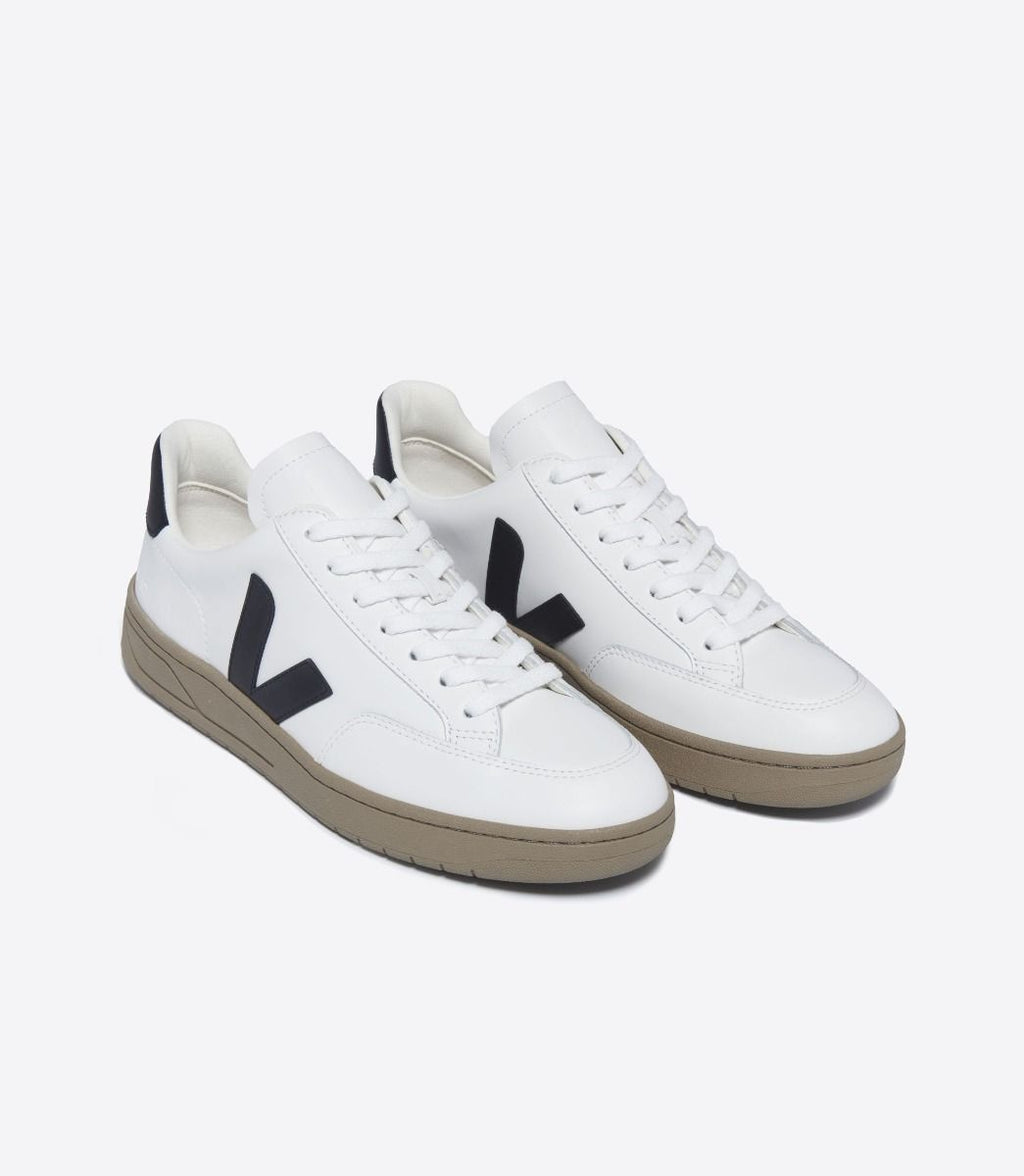 Veja Men's V-12 Leather Extra White Black Dune
