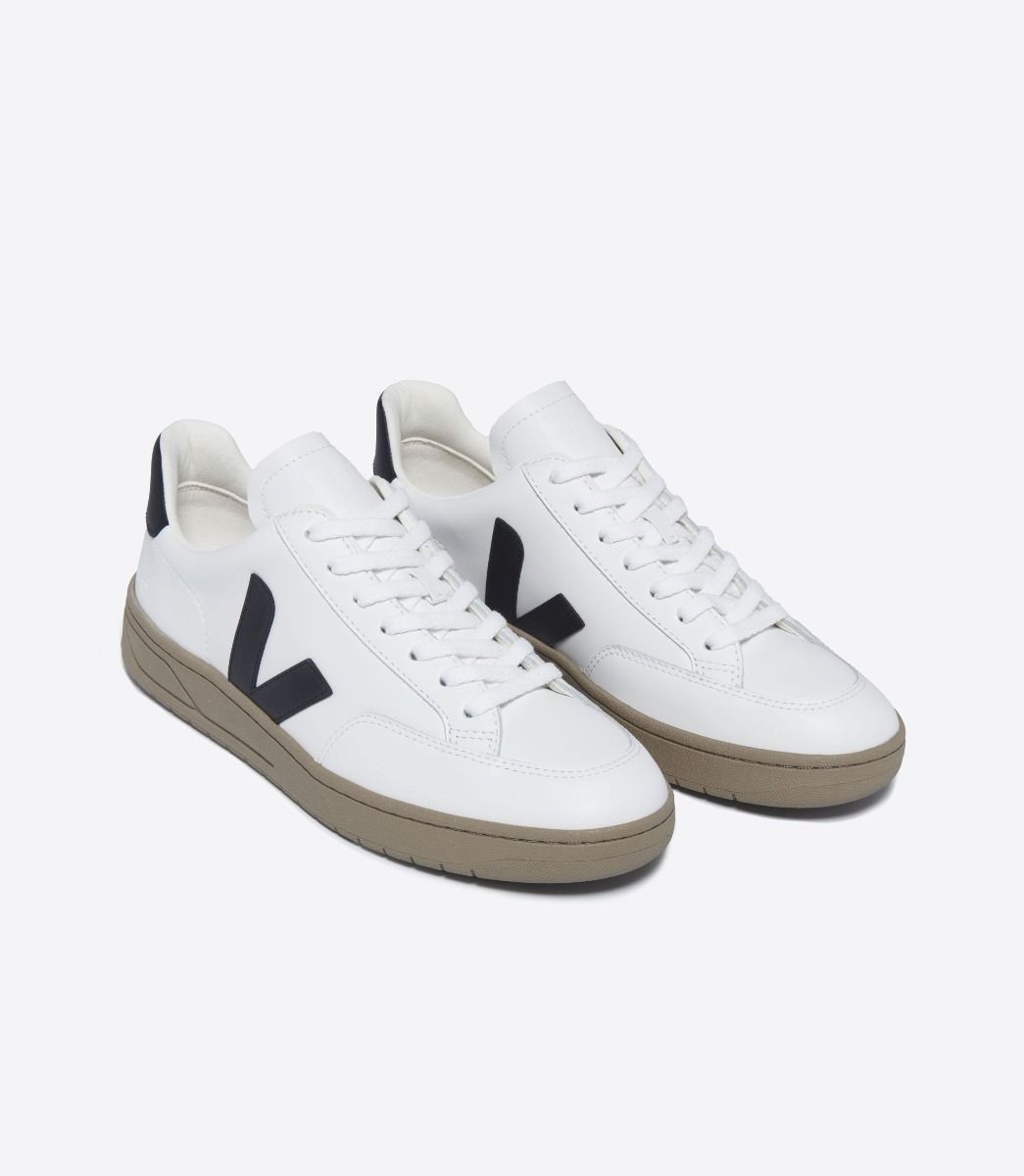 Veja Men's V-12 Leather Extra White Black Dune