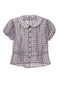 Ciao Lucia Yvonne Sheer Plaid Organza Top