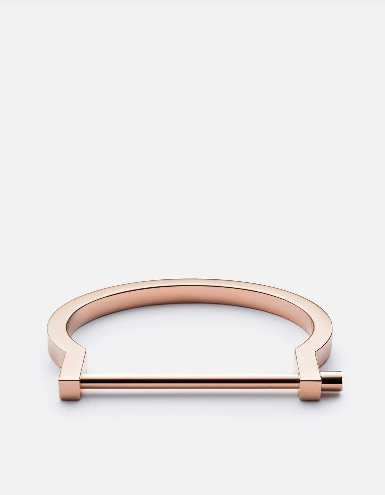 Miansai Rose Gold Plated Modern Screw Cuff