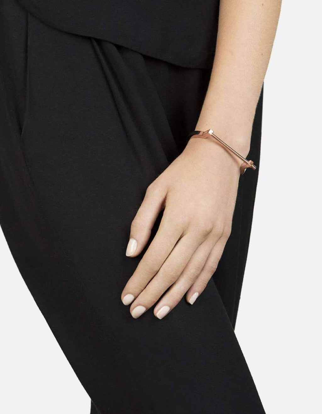 Miansai Rose Gold Plated Modern Screw Cuff