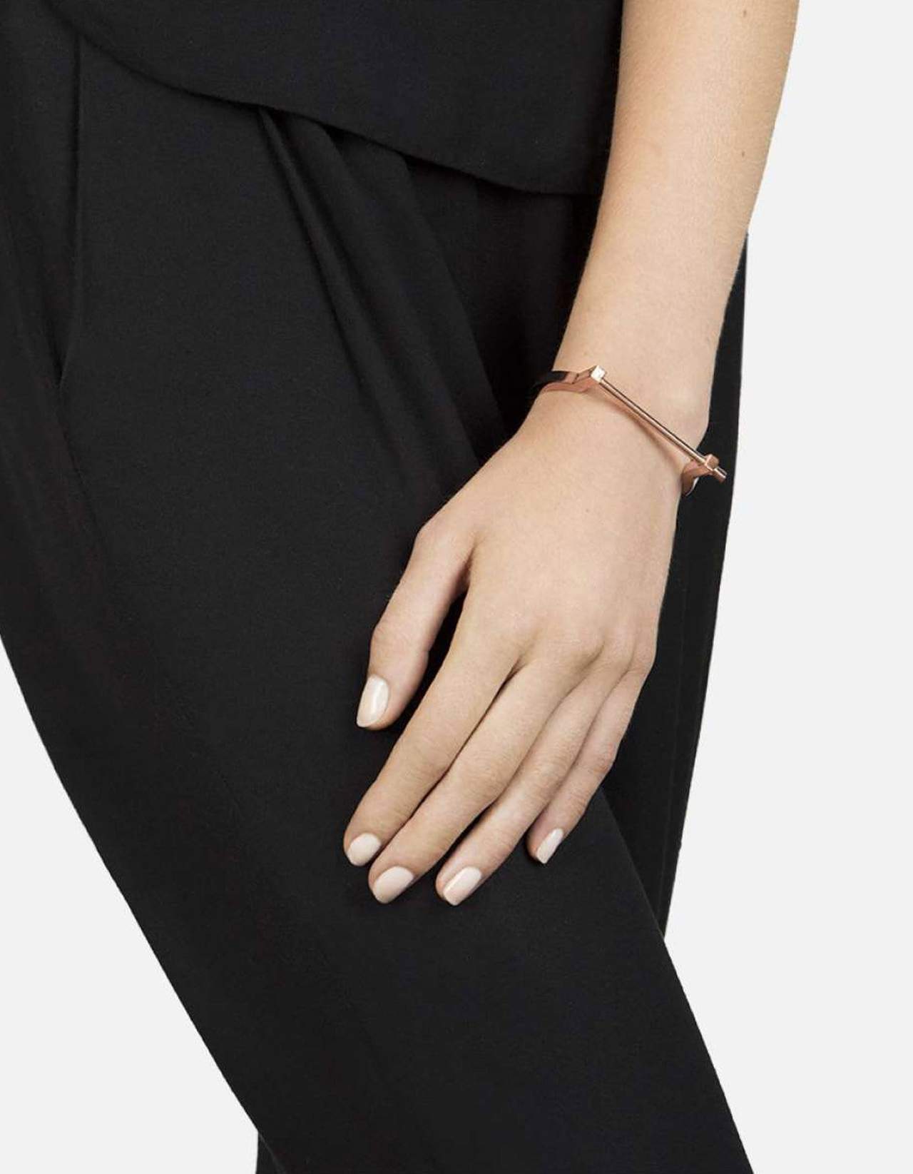 Miansai Rose Gold Plated Modern Screw Cuff