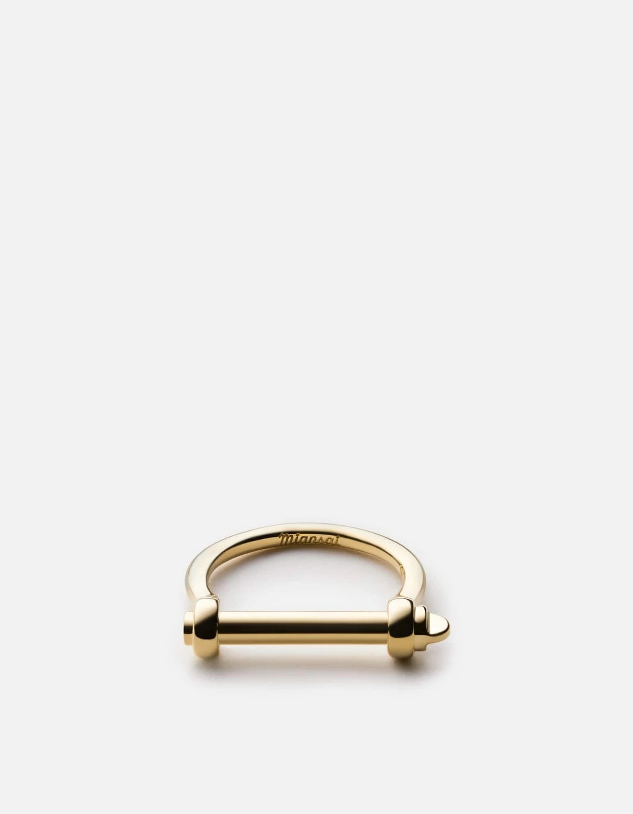 Miansai Gold Vermeil Thin Screw Cuff Ring