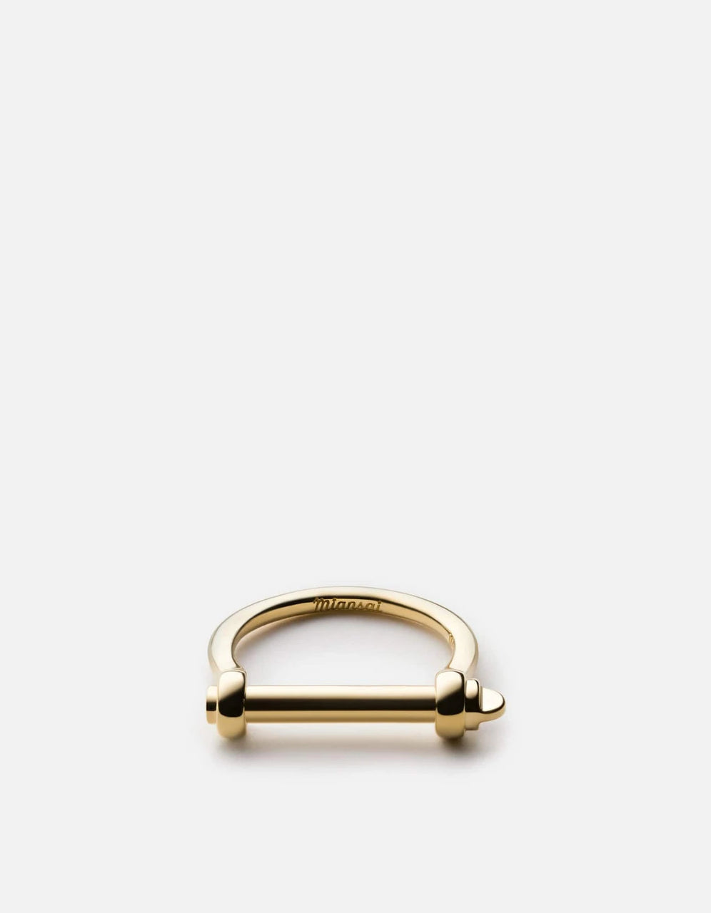 Thin Screw Cuff Ring, Gold Vermeil