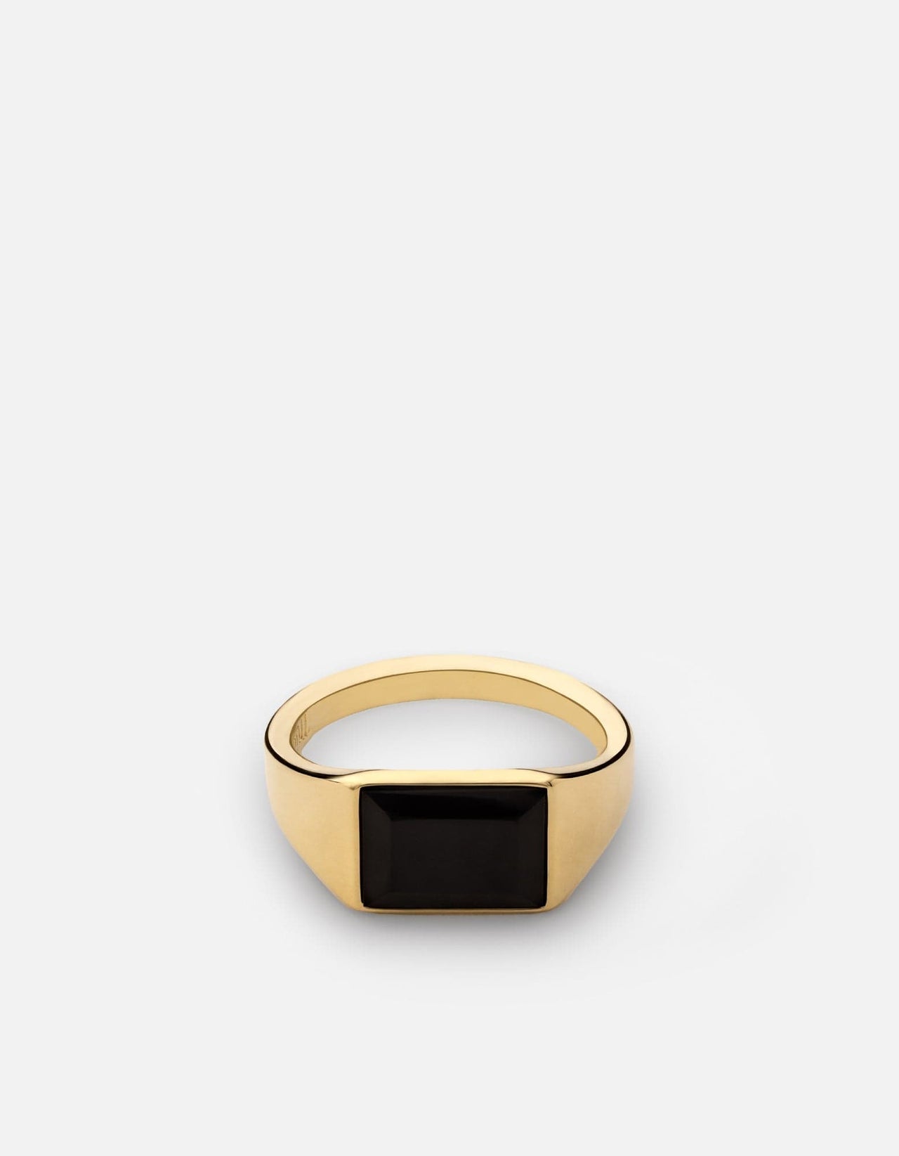Miansai Gold Vermeil Slim Lennox Onyx Ring