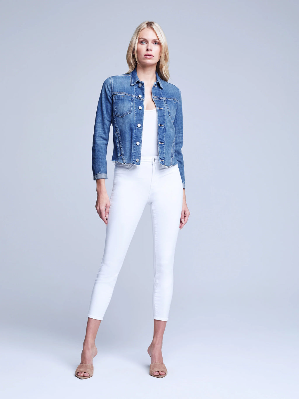 L'Agence Janelle Slim Raw Jacket  - Bisbane