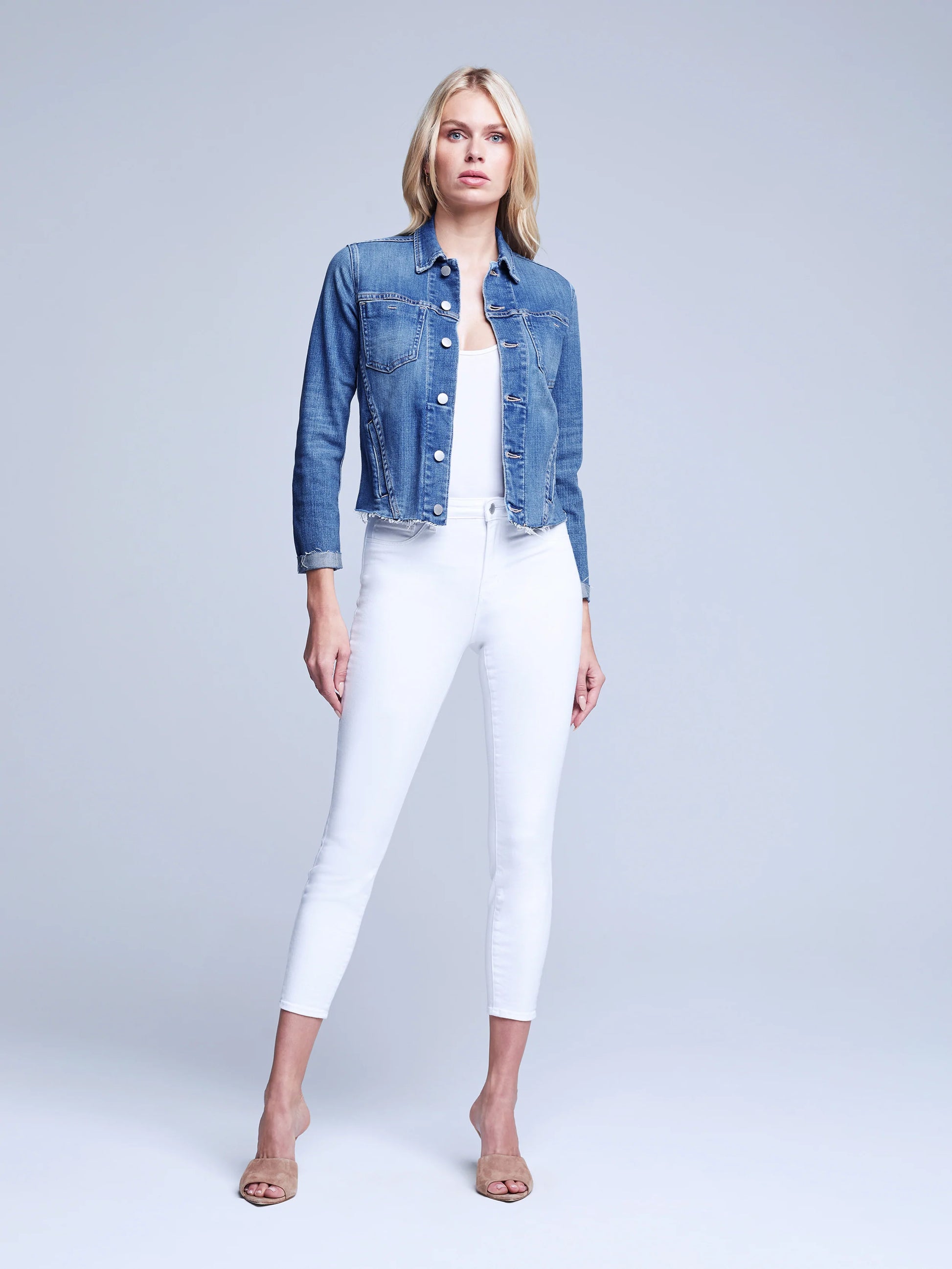 L'Agence Janelle Slim Raw Jacket  - Bisbane