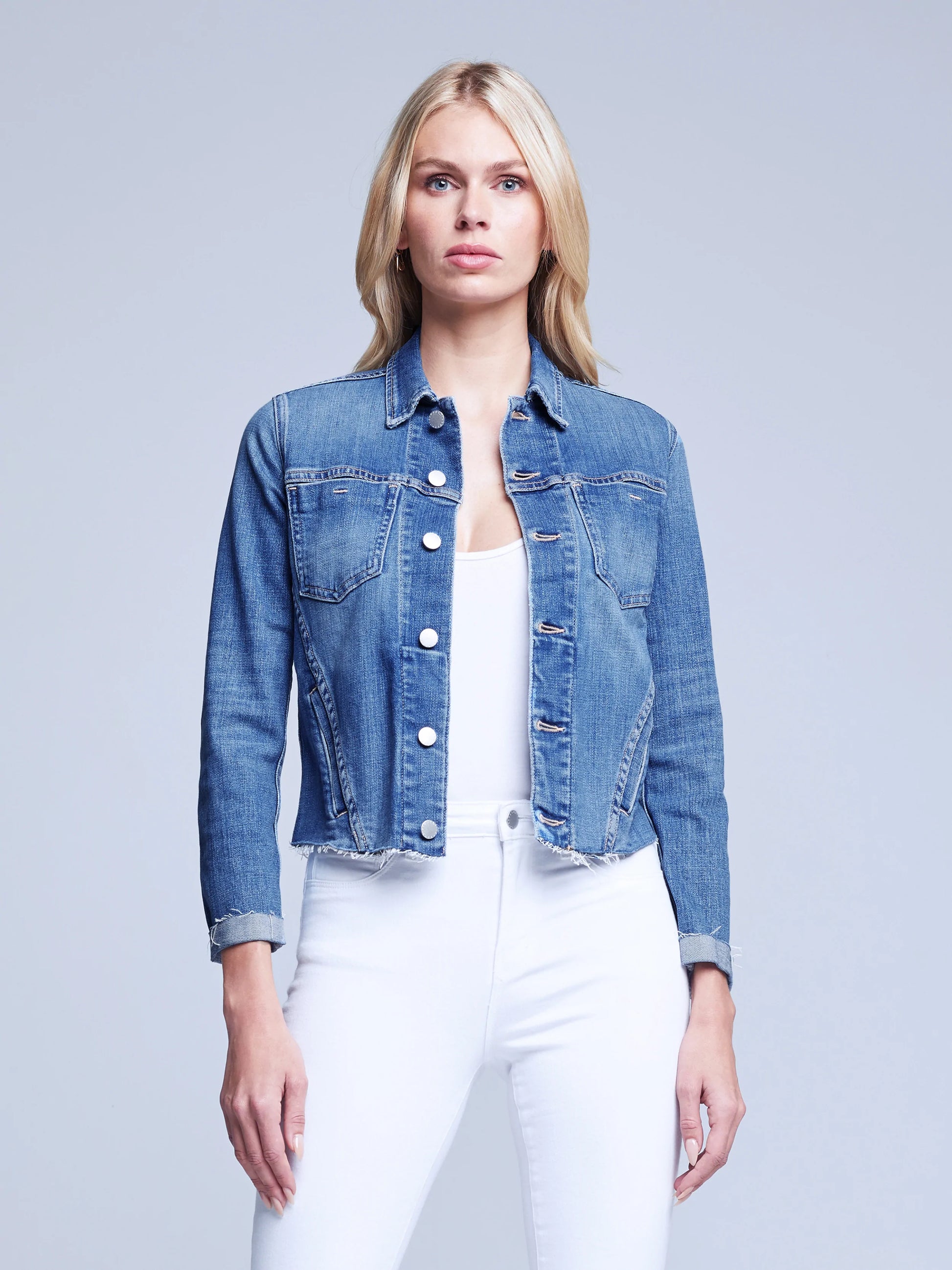 L'Agence Janelle Slim Raw Jacket  - Bisbane