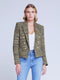 L'Agence Brooke Double-Breasted Blazer - Olive Multi