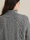 Kamil Cable Sweater in heather grey