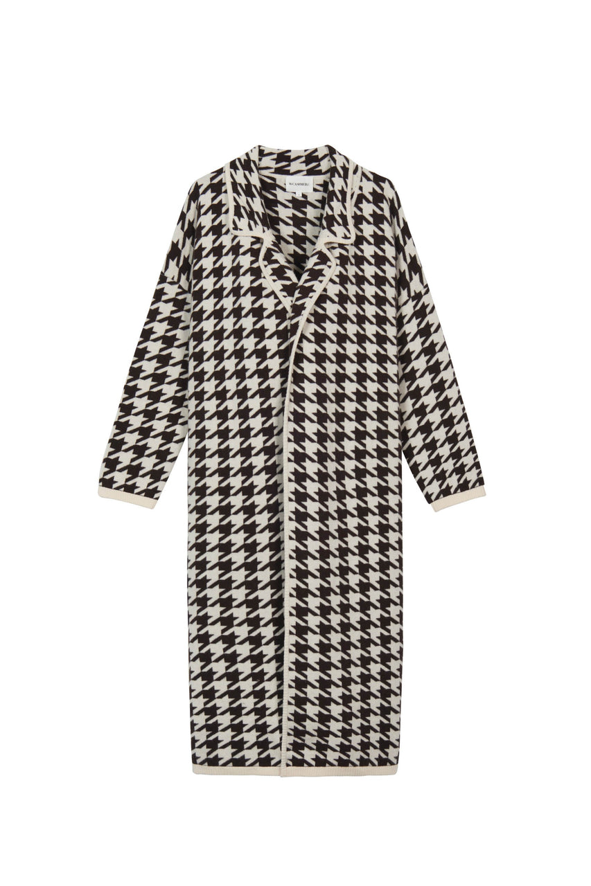 Kyle Houndstooth Midi Coatigan