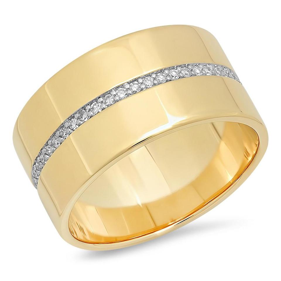 Eriness Cigar Band with Pave Diamond Row