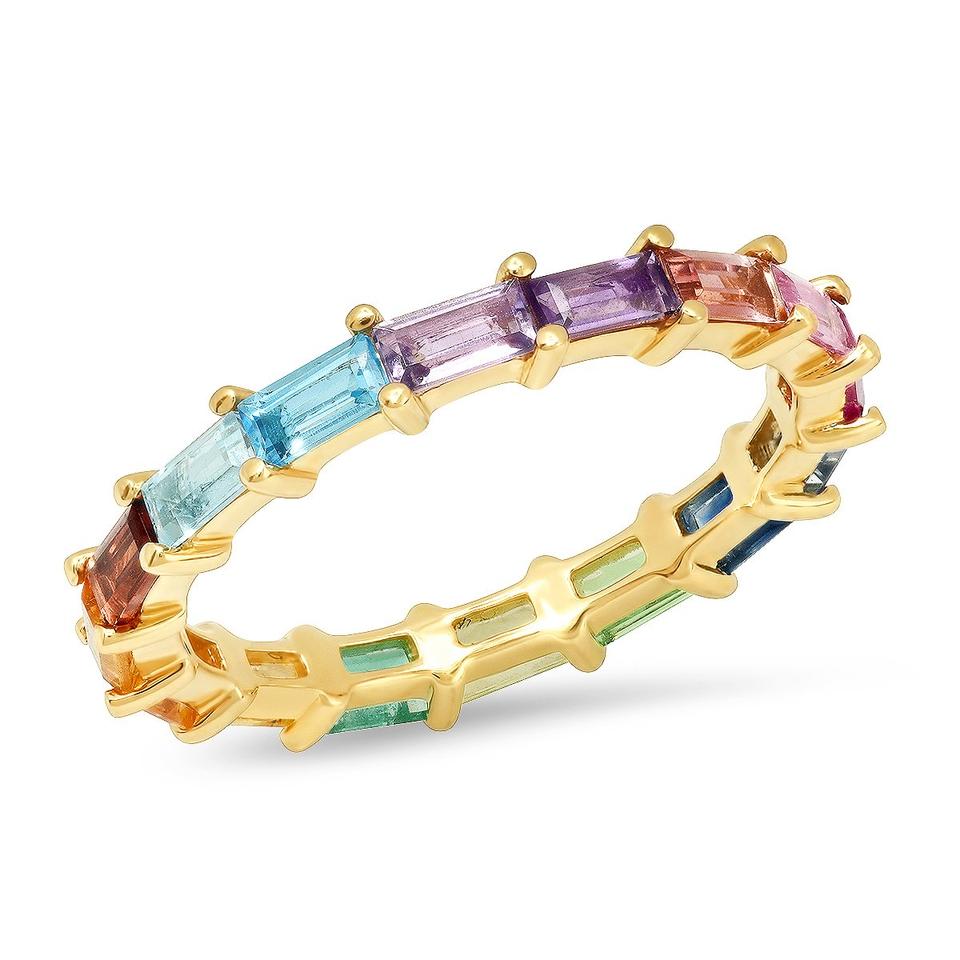 Rainbow Baguette Ring