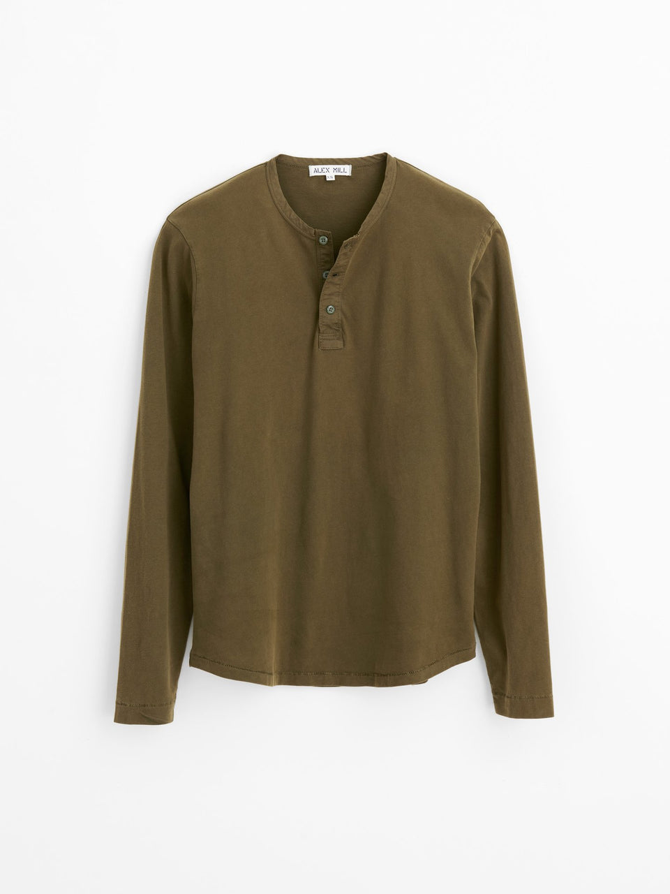 Sueded Jersey Henley - Army Green