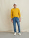 Reverse Seam Sweater in Superfine Merino Wool - Sun