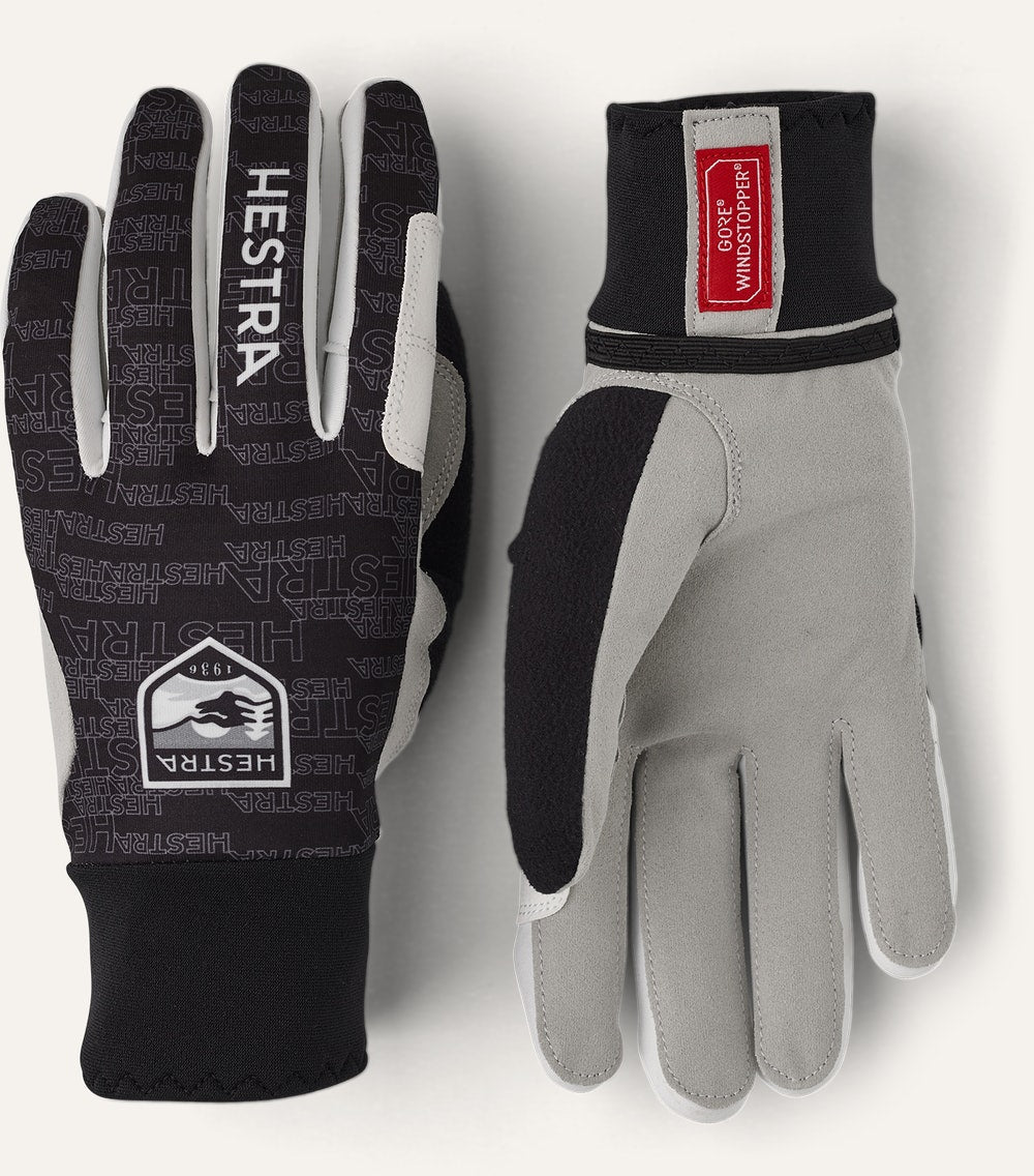 Hestra Windstopper Active Grip 5-finger - Black Print