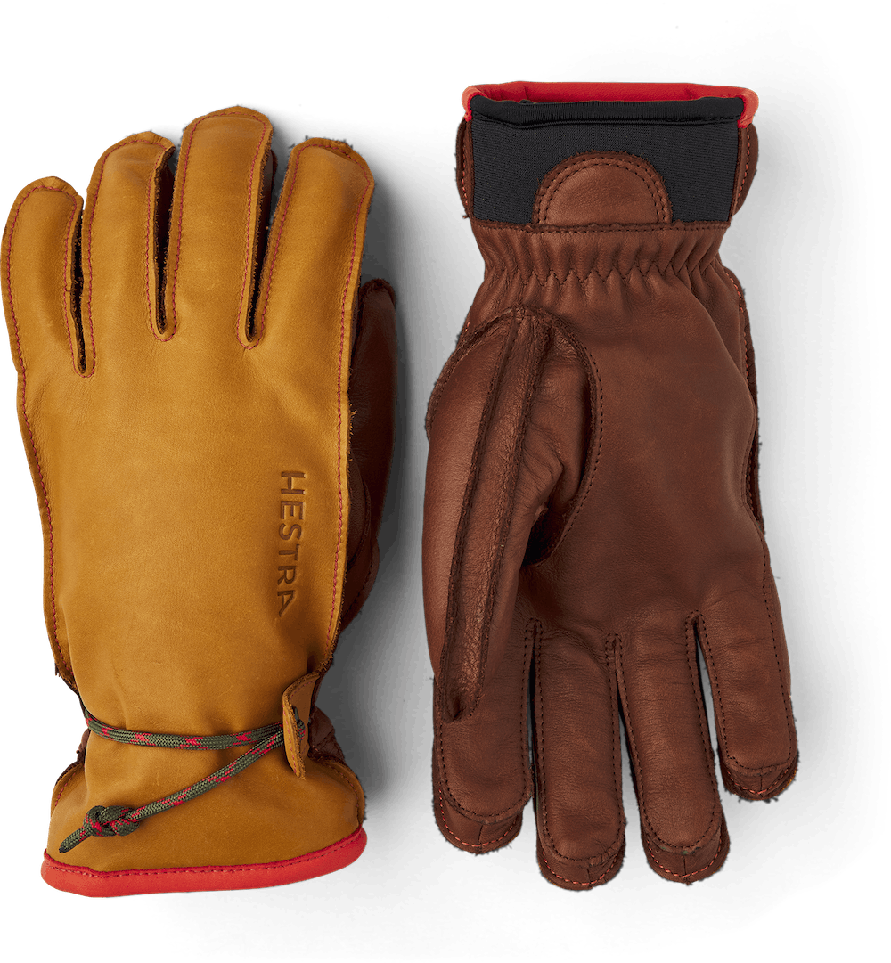 Hestra Wakayama 5-Finger Gloves in Cork/Brown