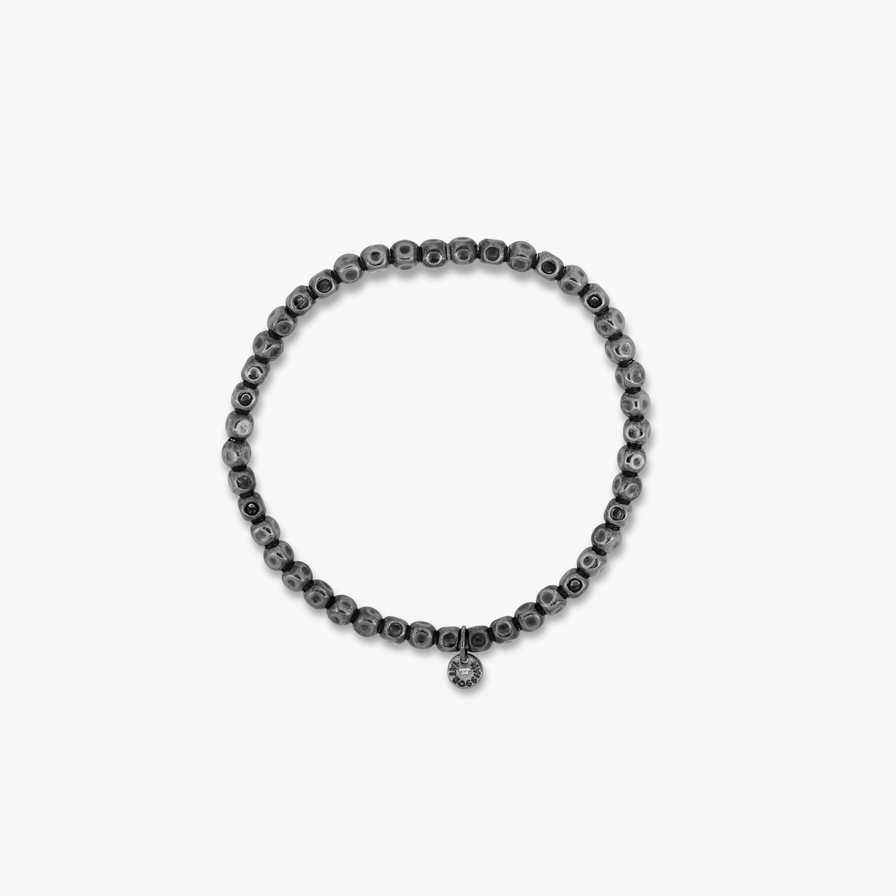 Pure Cube Expandable Bracelet in Ruthenium Plated Sterling Silver