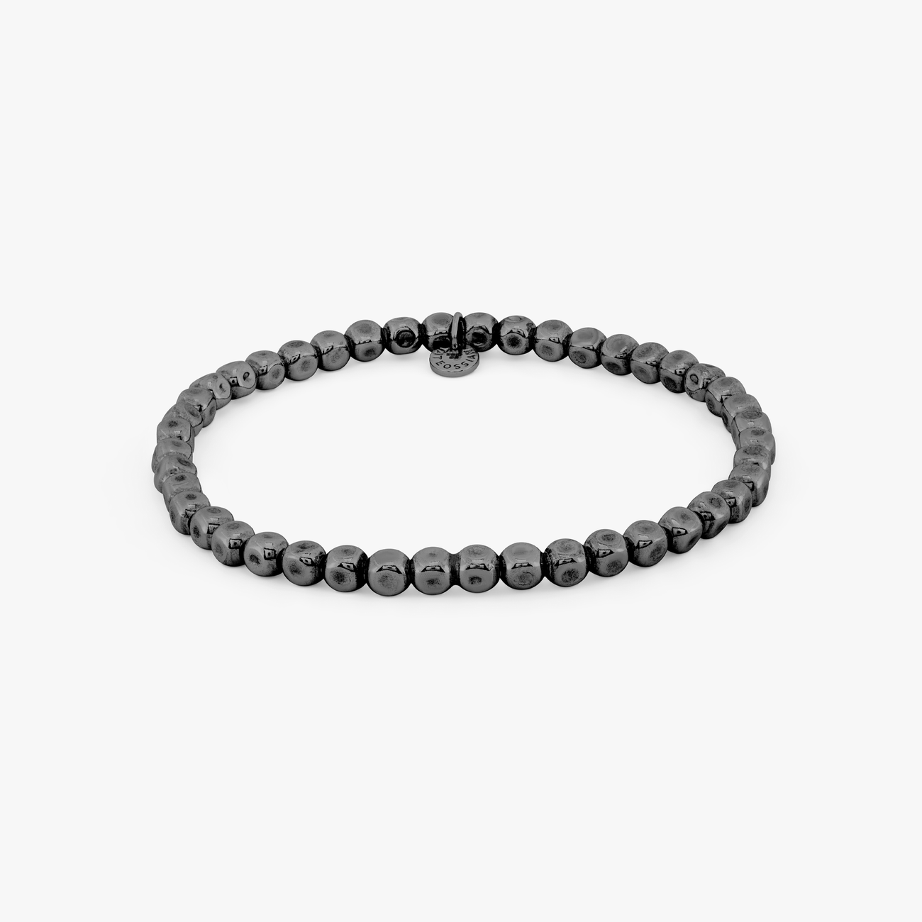 Pure Cube Expandable Bracelet in Ruthenium Plated Sterling Silver