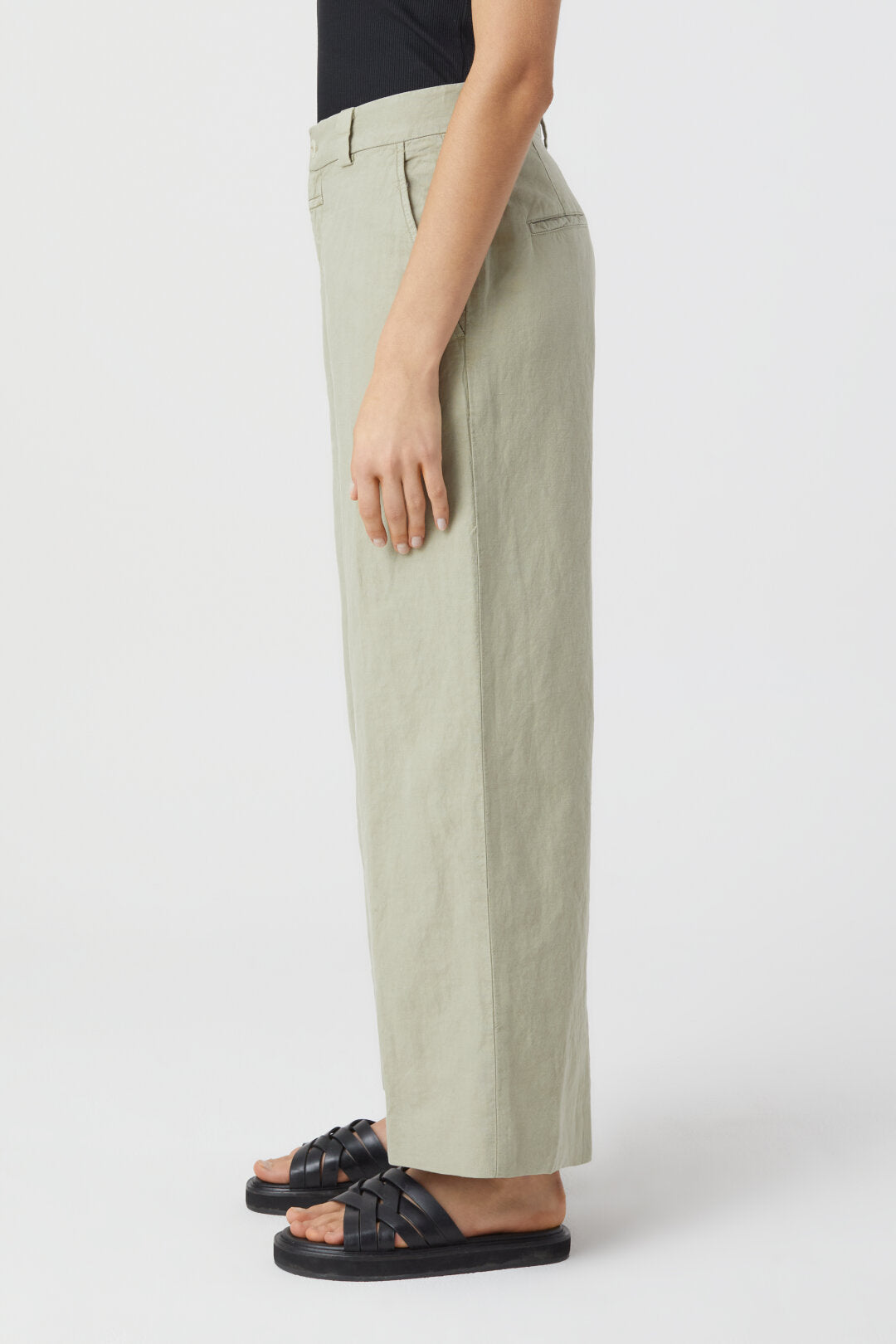 Closed Barton Cotton & Linen Pants - Light Moss Green
