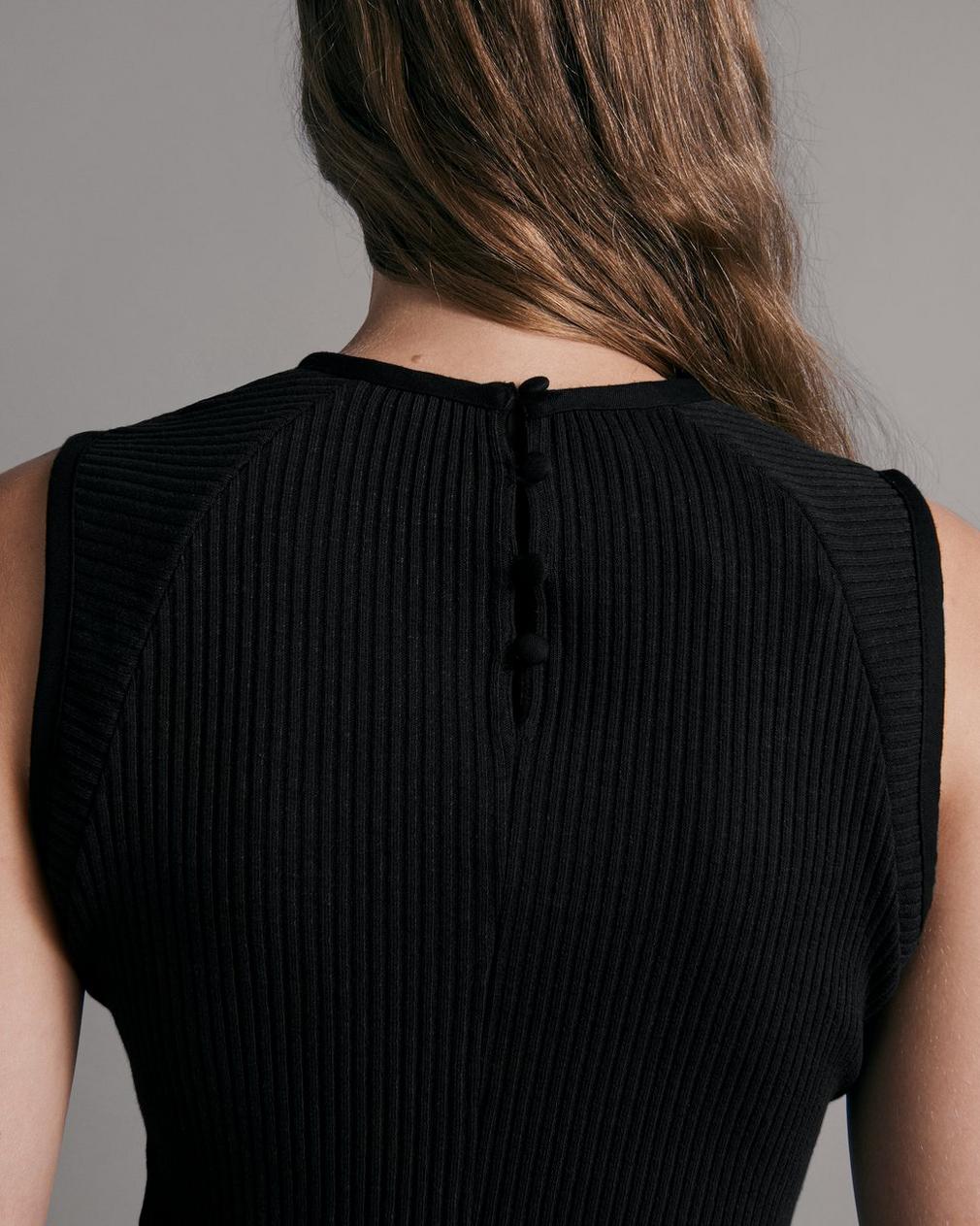 Rag & Bone Echo Cotton Rib Tank - Black