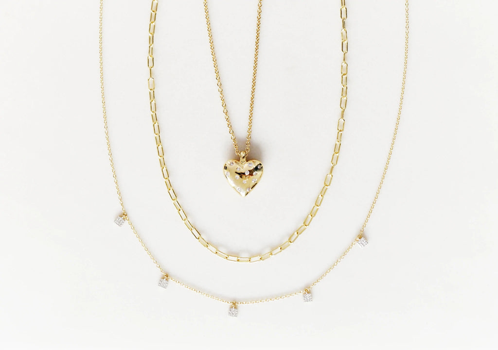 Eriness Gold Paperclip Necklace