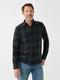 Faherty Legend™ Sweater Shirt - Navy Olive Buffalo