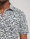 Short-Sleeve Knit Seasons Shirt - Navy Avellanas Print