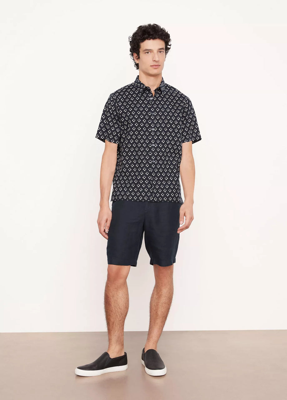 Vince Geo Floral Short Sleeve Shirt