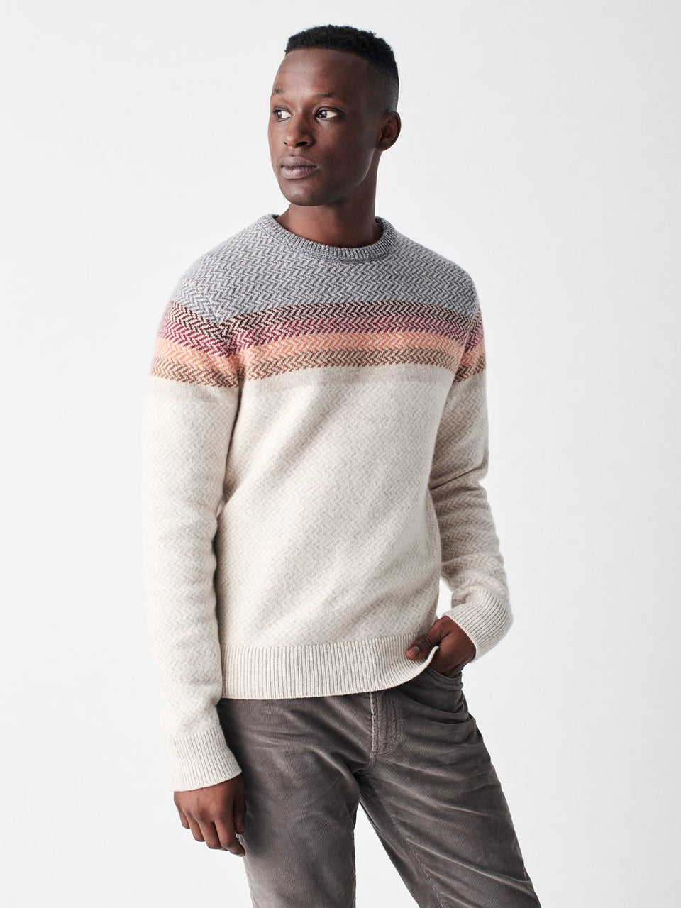 Ombre Donegal Wool Crew