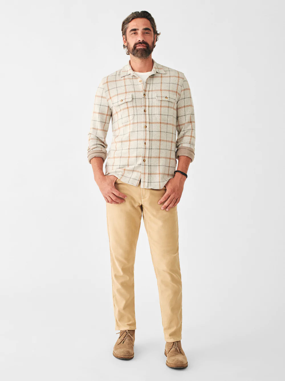 Faherty Legend™ Sweater Shirt - Open Tundra Windowpane