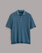 Rag & Bone Harvey Cotton Knit Short Sleeve Polo - Sky Blue