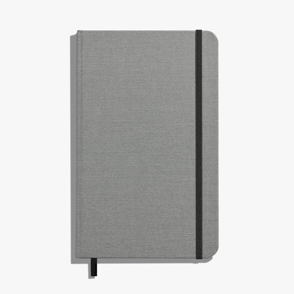 Medium Hard Linen Journal - Light Gray