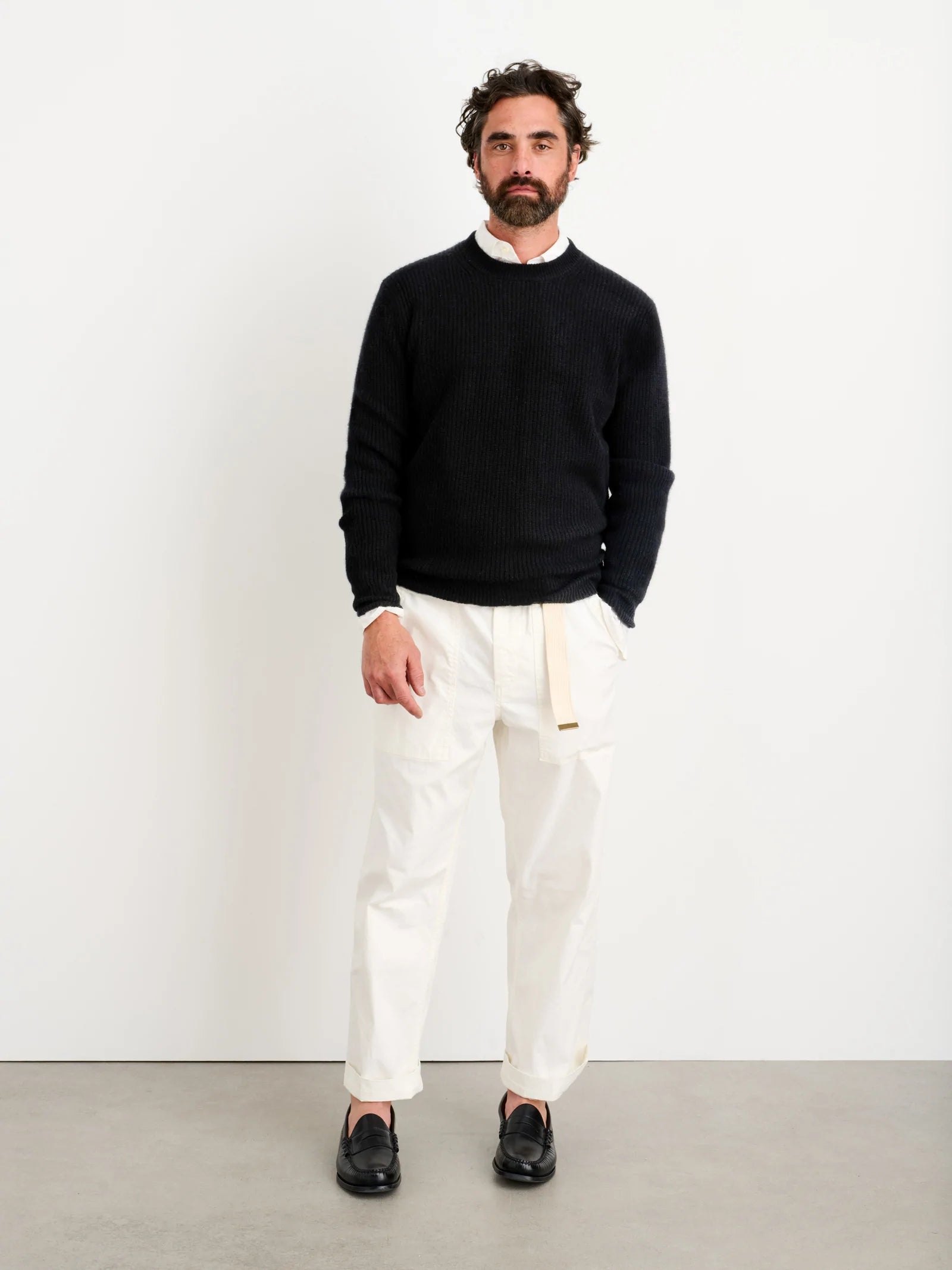 Alex Mill Jordan Sweater in Cashmere - Black