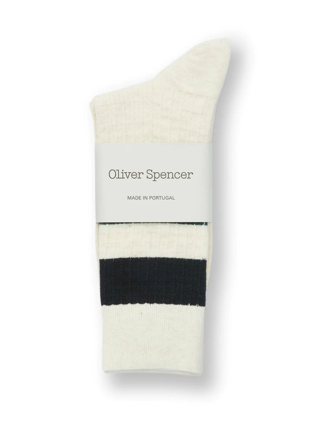 Oliver Spencer Miller Socks Brunel Cream/Green