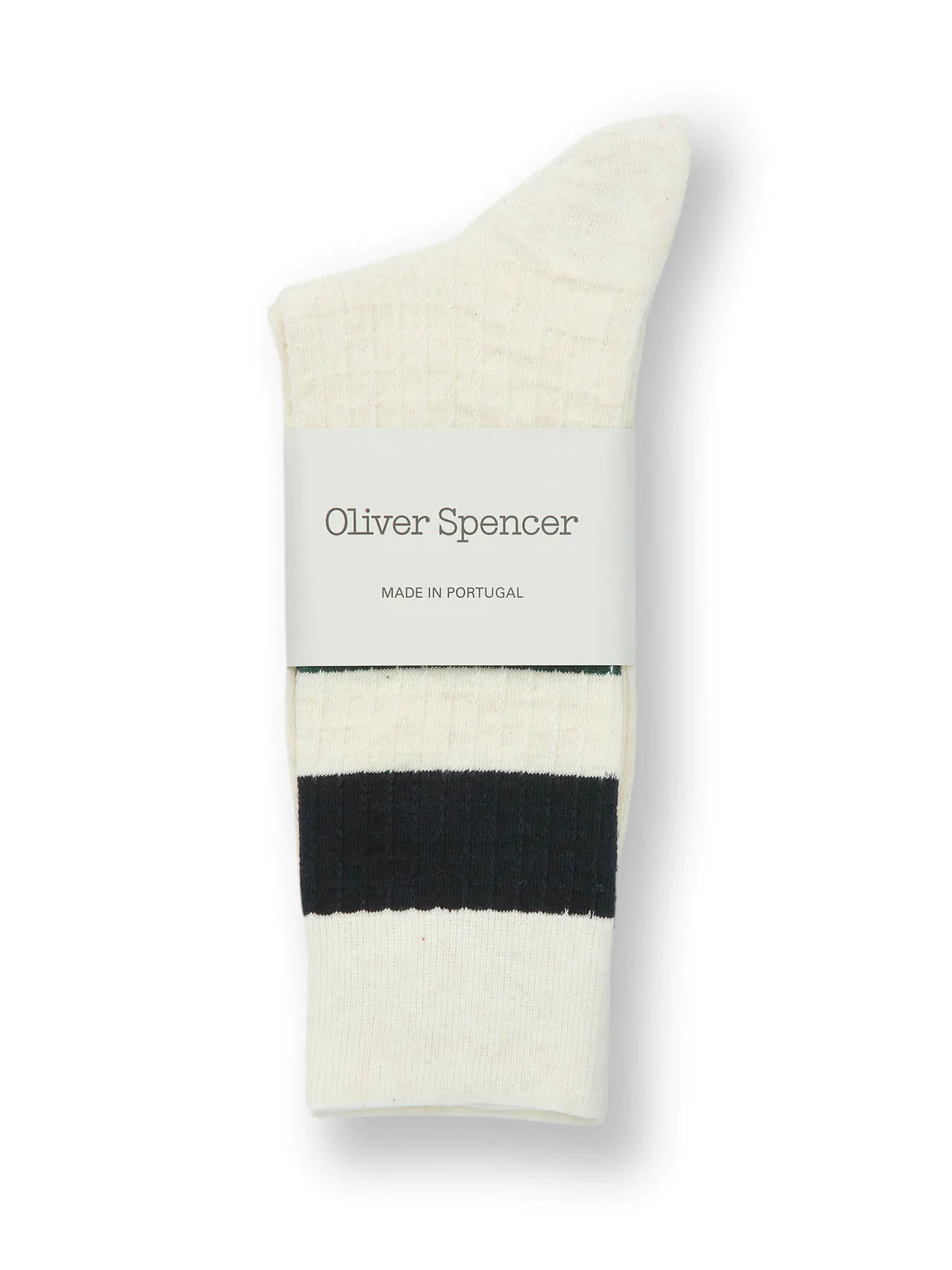 Oliver Spencer Miller Socks Brunel Cream/Green