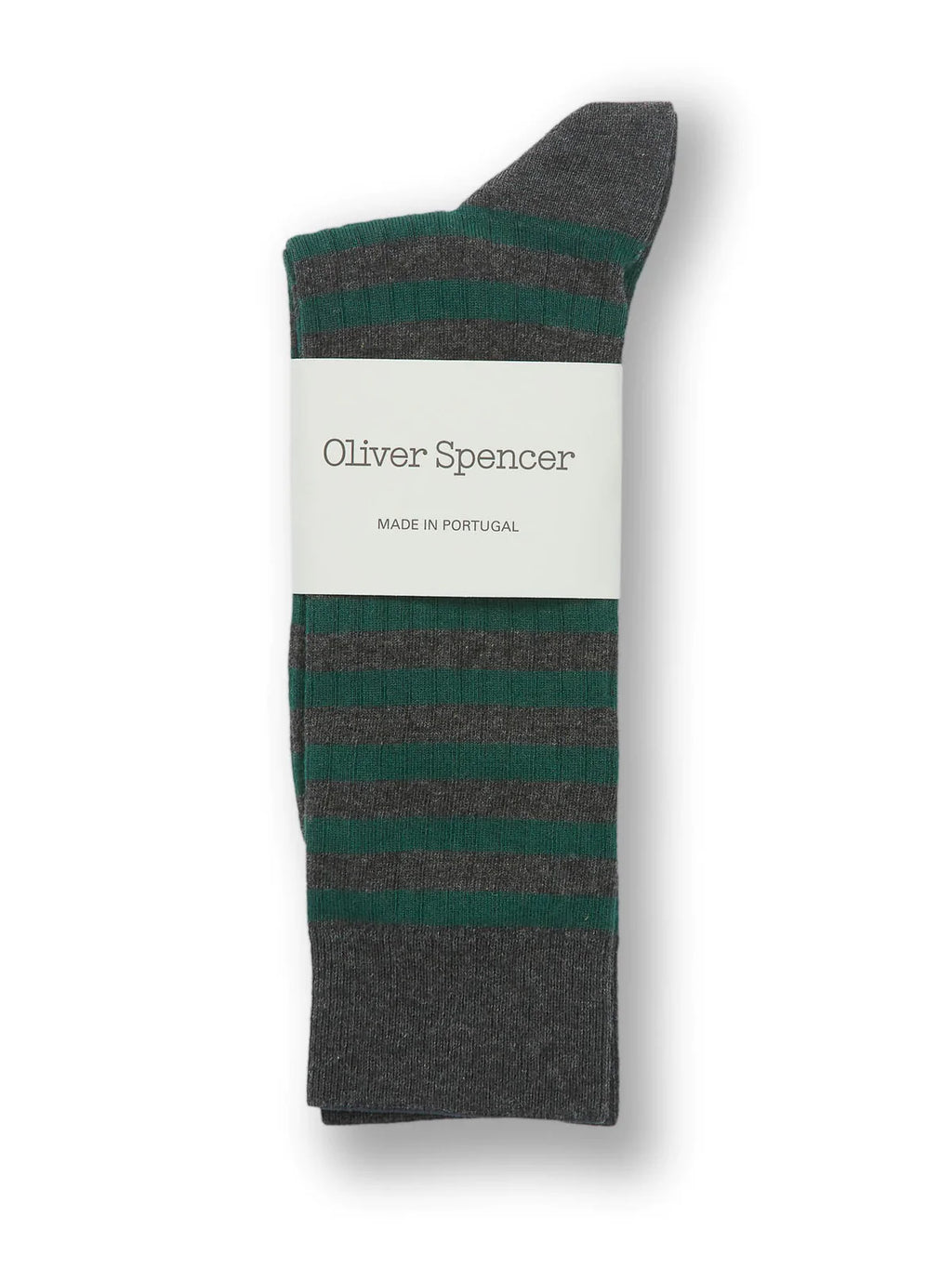 Oliver Spencer Miller Socks Dixon Charcoal/Green
