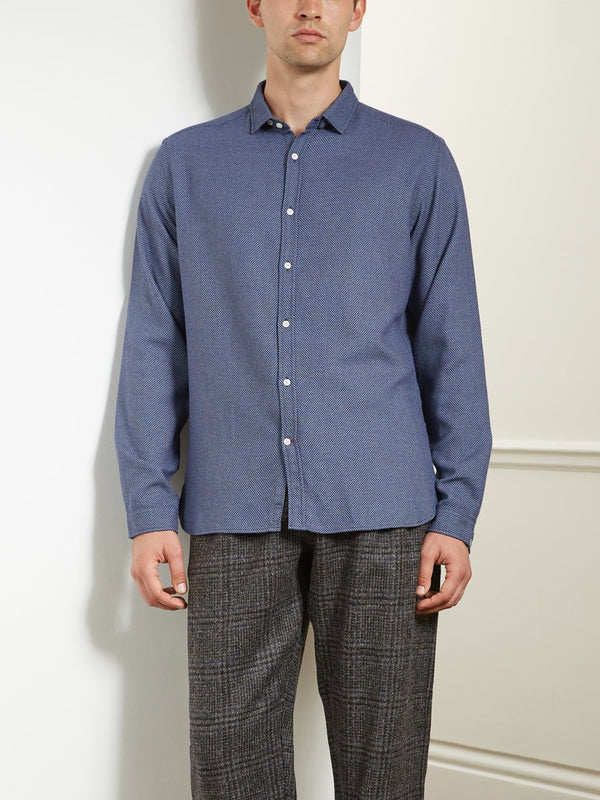 Clerkenwell Tab Shirt Smith Blue
